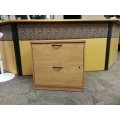 Sugar Maple Wood 2 Drawer Lateral File Cabinet, Locking